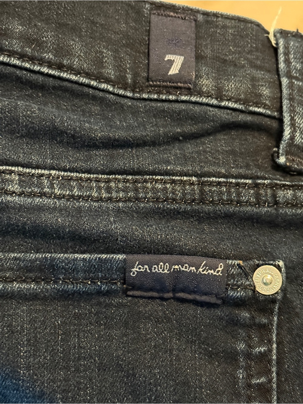 7 For All Mankind Dark Blue Jeans